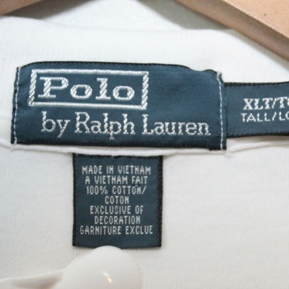 Polo Ralph Lauren Short Sleeve Polo Shirt White Men's Size XLT Long Tall H12335 - Picture 6 of 9